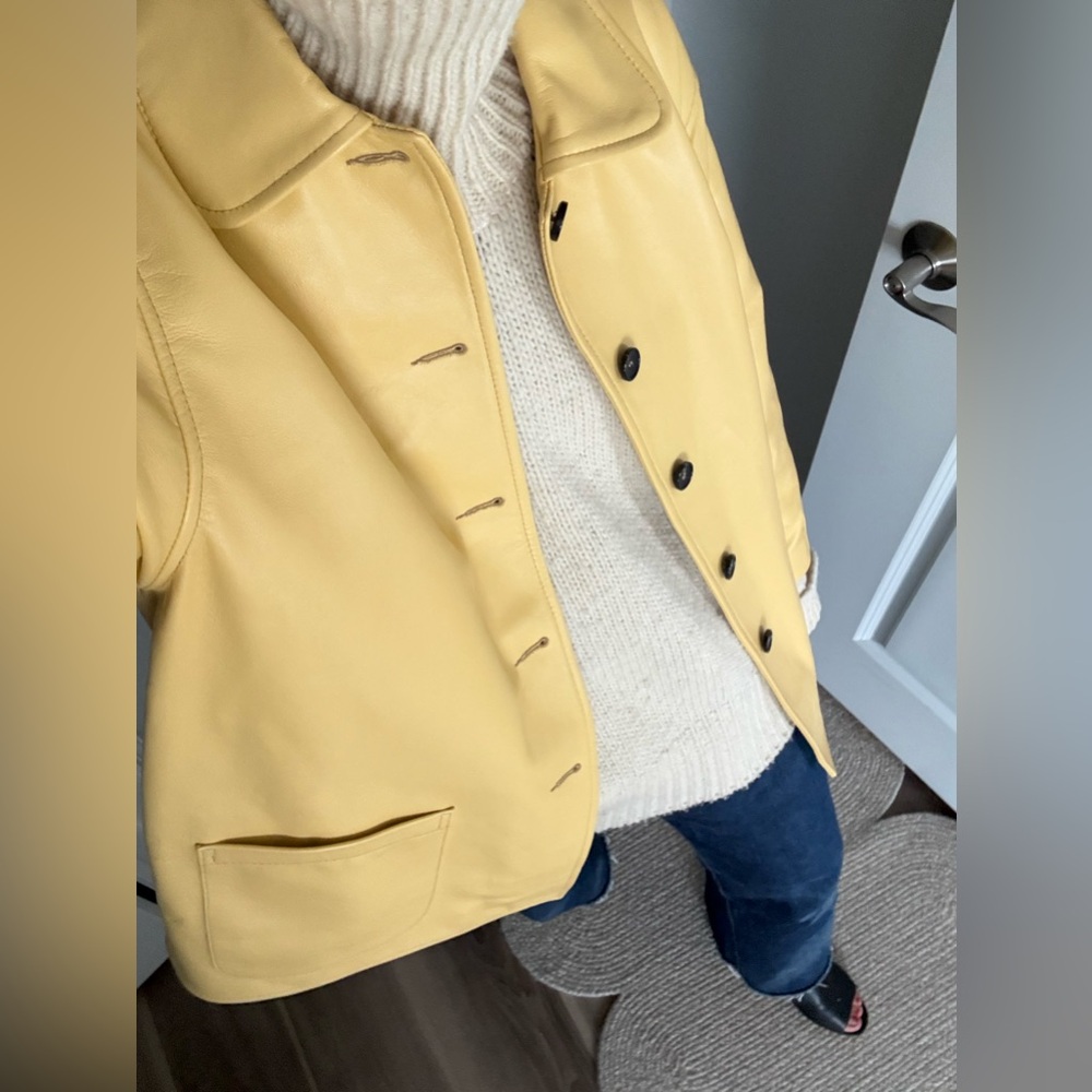 Cawley Leather Quinn Jacket - Valencia Lemon - Picture 5 of 5